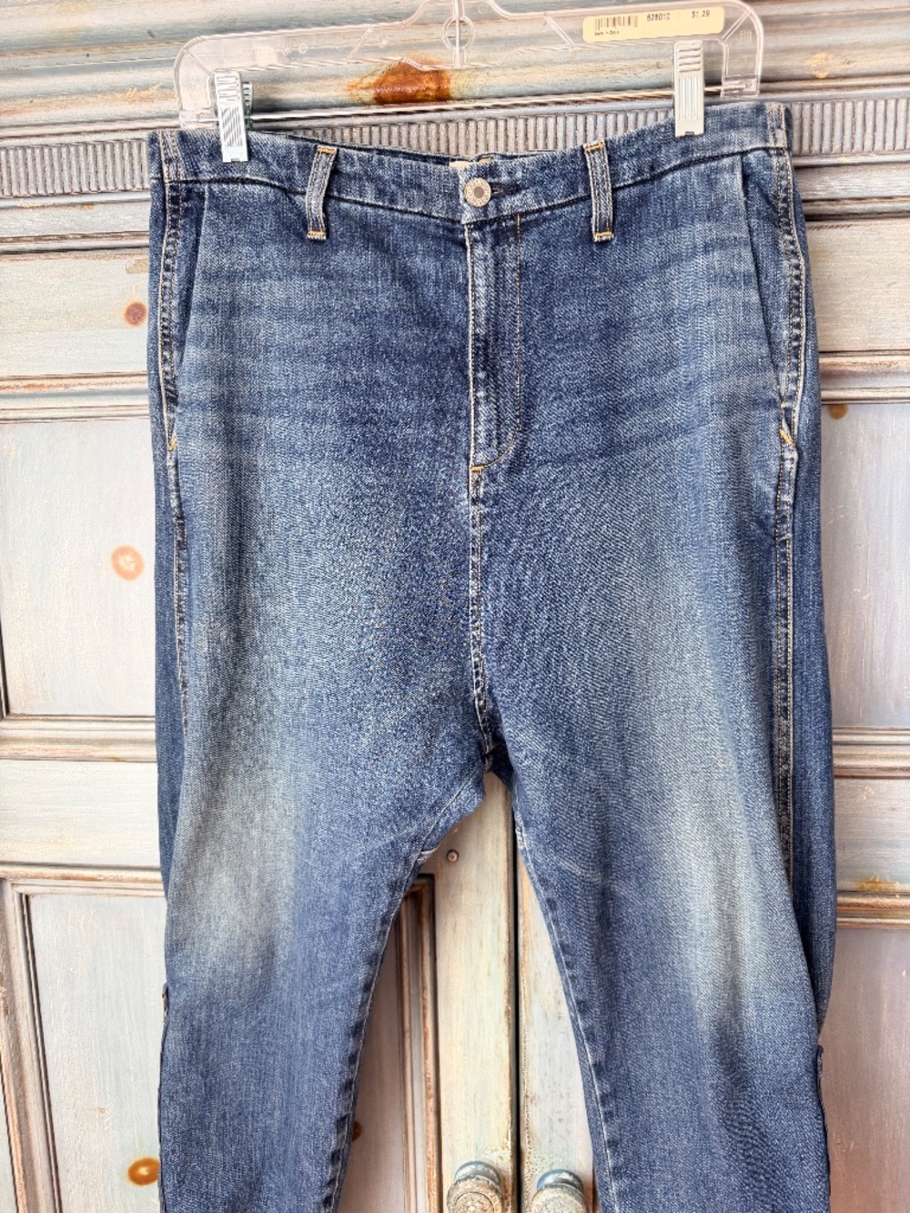 Nili Lotan 'Jackson' Dropped Crotch Denim Jeans In 'Walker' Wash Size 29 - Picture 6 of 11